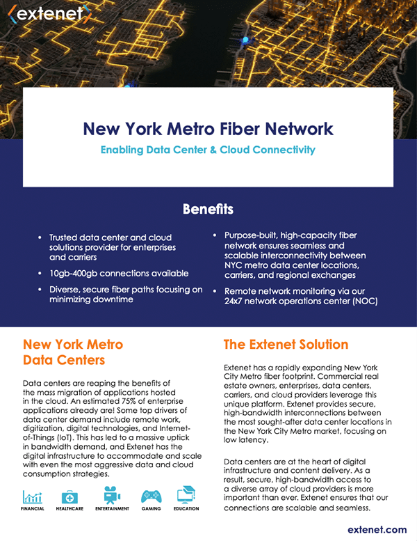 New York Metro Fiber Network Collateral